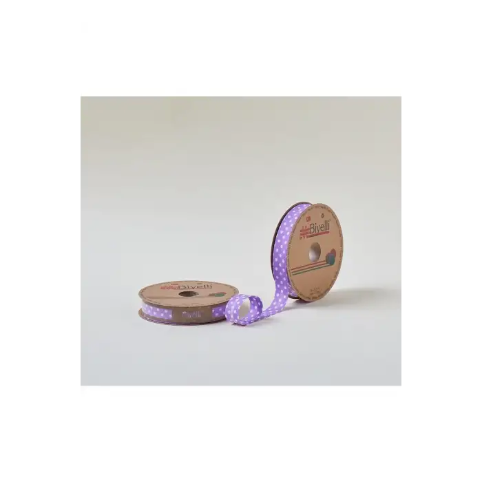 Biye Büyük Puanlı Katlı A18 Mor 2 cm 25 Metre %65 Koton %35 Polyester
