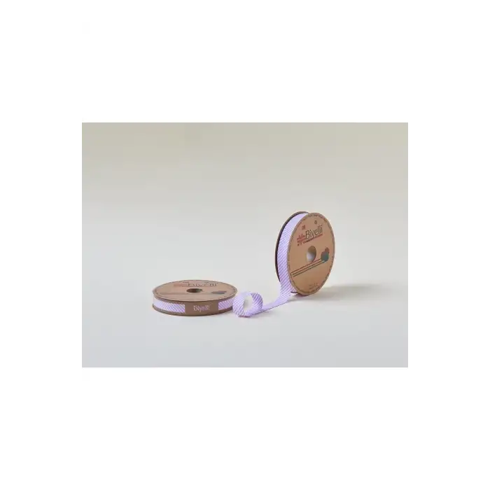 Biye Çizgili Katlı C07 Lila 2 cm 25 Metre %65 Koton %35 Polyester