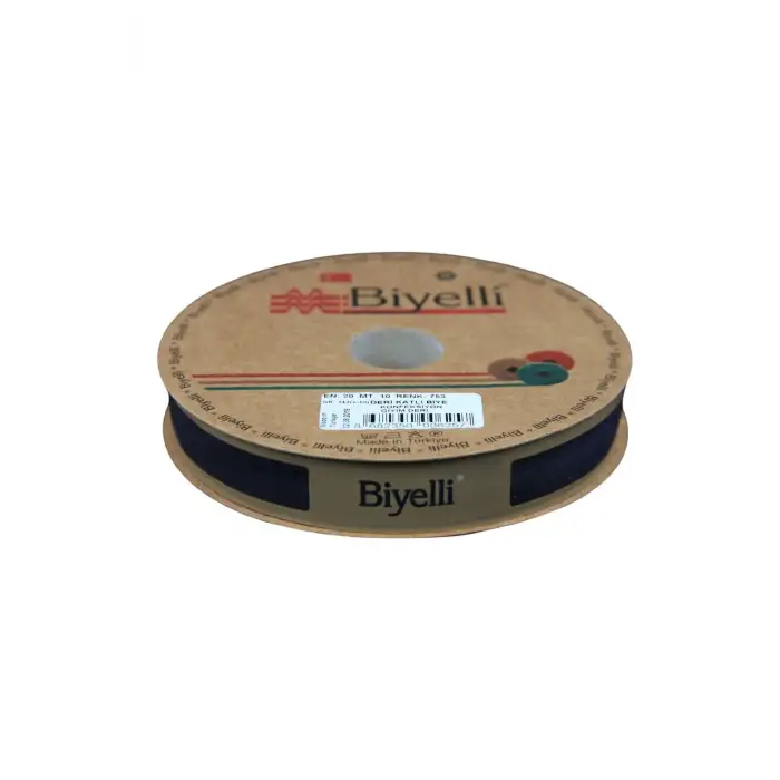 Biye Deri Katlı 753 Lacivert 2 cm 25 Metre %100 Polyester