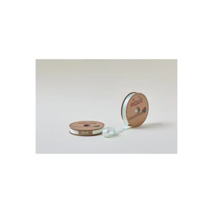 Biye Saten Katlı 016 Su Yeşili 2 cm 25 Metre %100 Polyester