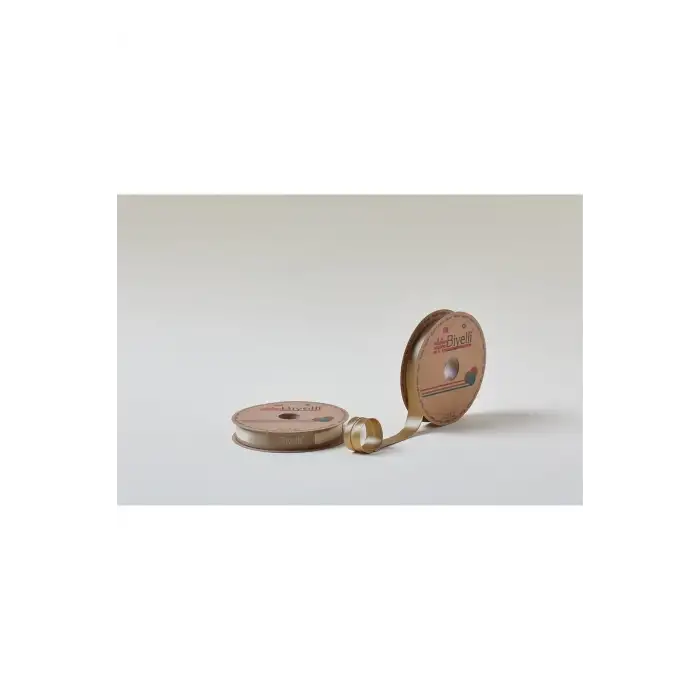 Biye Saten Katlı 035 Kahverengi 2 cm 25 Metre %100 Polyester