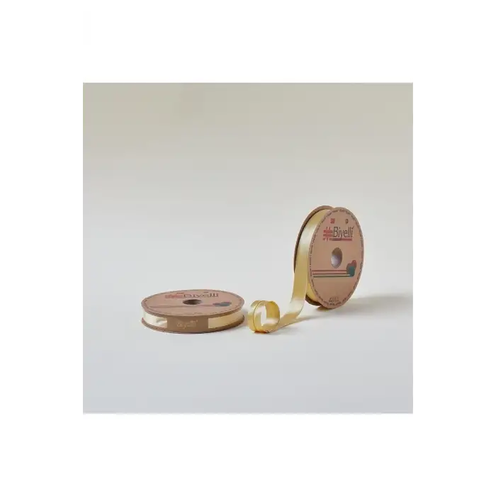 Biye Saten Katlı 055 Gold 2 cm 25 Metre %100 Polyester