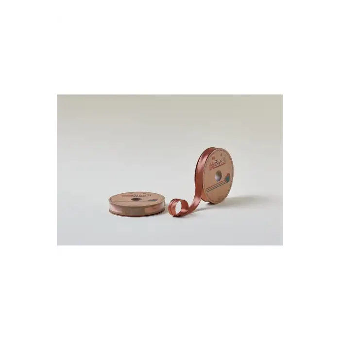 Biye Saten Katlı 064 Kahverengi 2 cm 25 Metre %100 Polyester