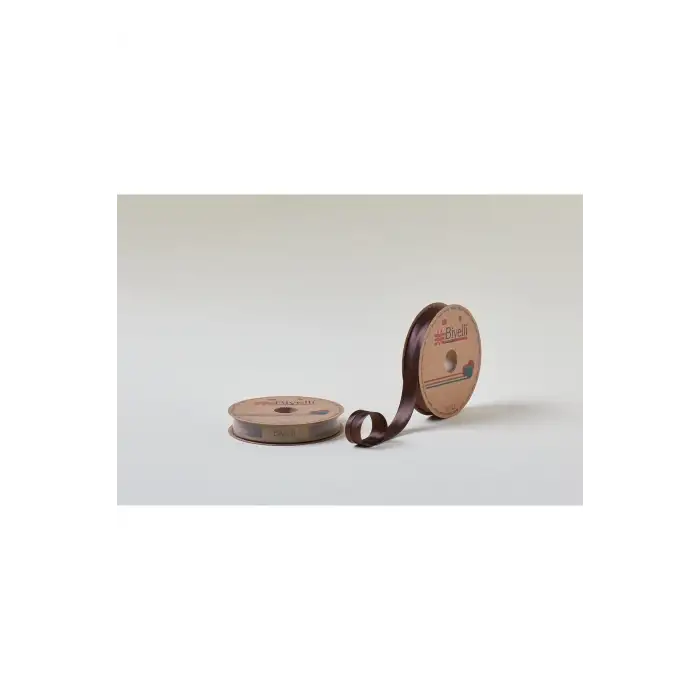 Biye Saten Katlı 084 Kahverengi 2 cm 25 Metre %100 Polyester