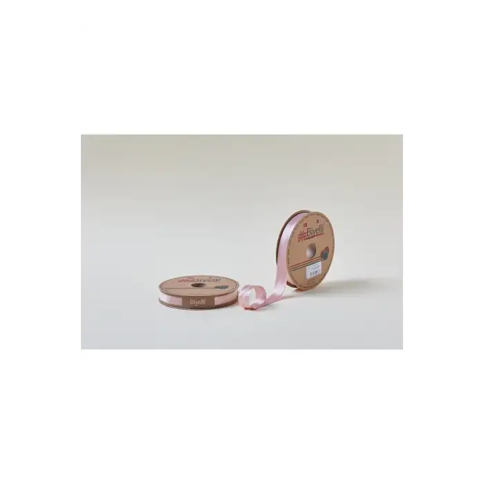 Biye Saten Katlı 087 Pudra 2 cm 25 Metre %100 Polyester