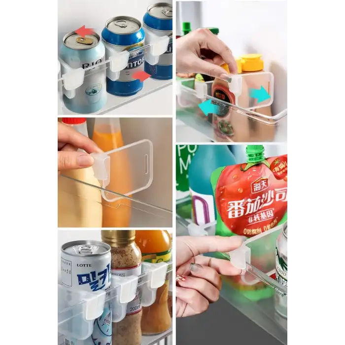 New 10luŞeffaf Buzdolabı Yan Kapı Düzenleyici Buzdolabı Dolap İçi Bölümleyici Aparatlar