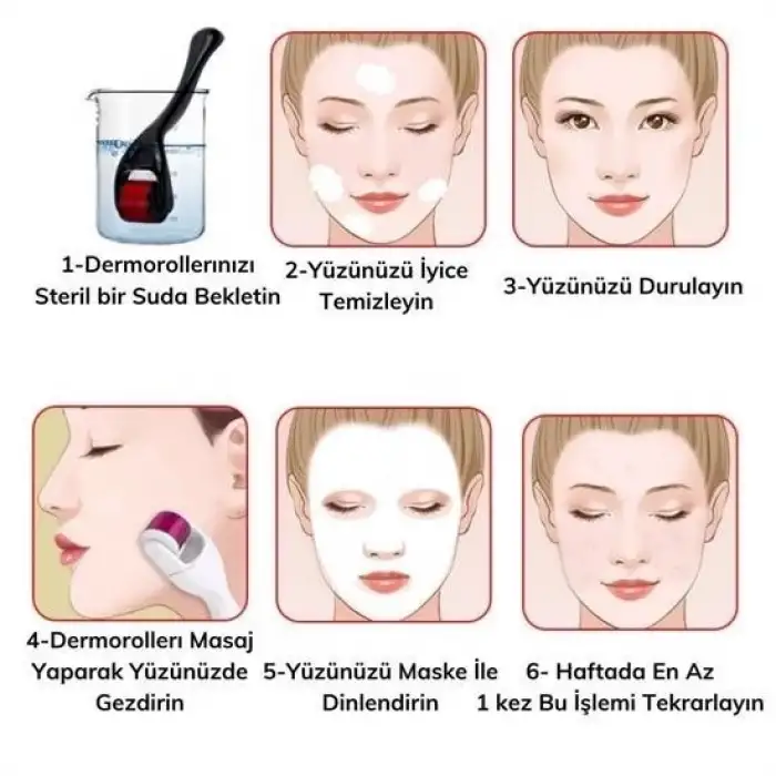 New 10 mm Titanyum 540 İğneli Cilt Yenileme Bakım ve Masaj Aleti