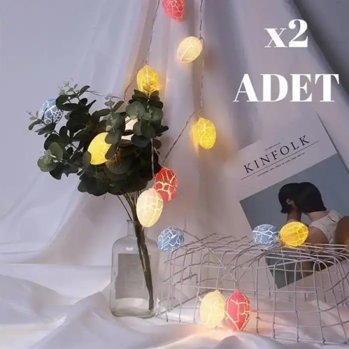 New 10lu Renkli Yumurta Şeklinde Dekoratif Dolama Led Aydınlatma