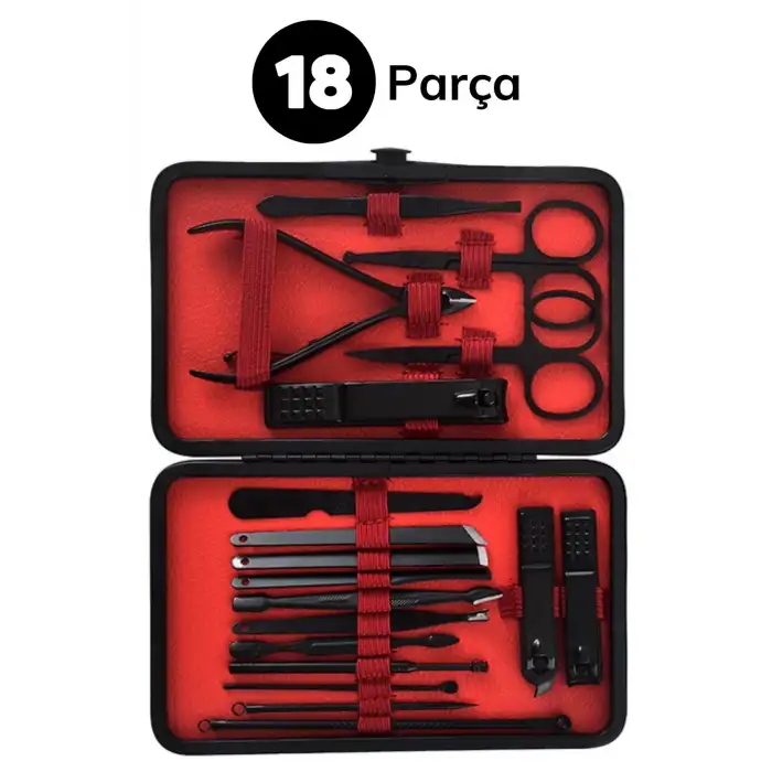 New 18 Parça Çanta Tipi Manikür Pedikür Tırnak Bakım Seti