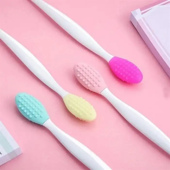 New 2 Adet Dudak Fırçası Peeling Etkili Gözenek  Siyah Nokta Temizleyici Akne Giderici Çift Yönl