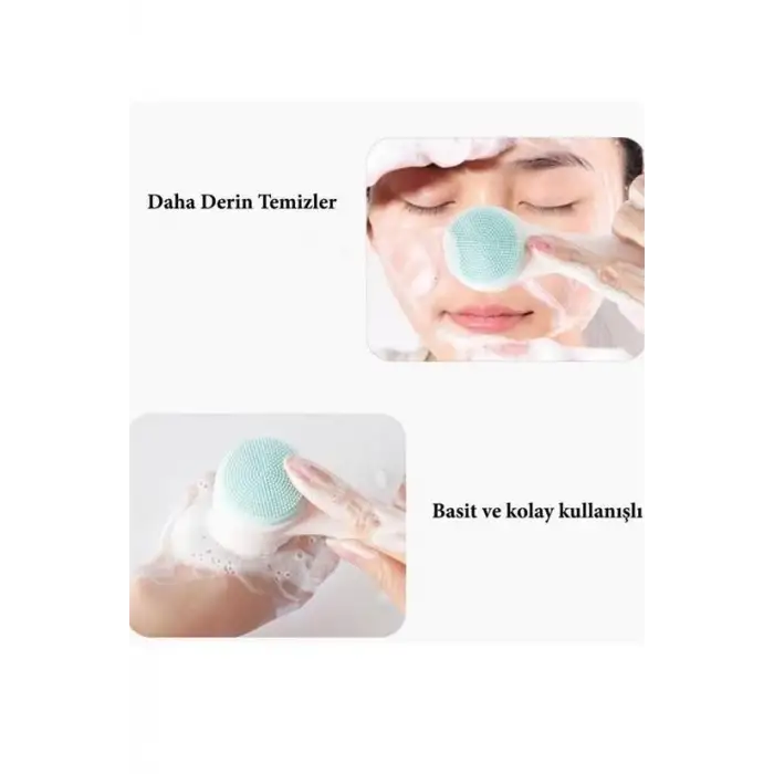 New 2li Set Çift Taraflı Cilt Temizleme Fırçası ve Yeşim Taşı Çift Taraflı Cilt Masaj Aleti