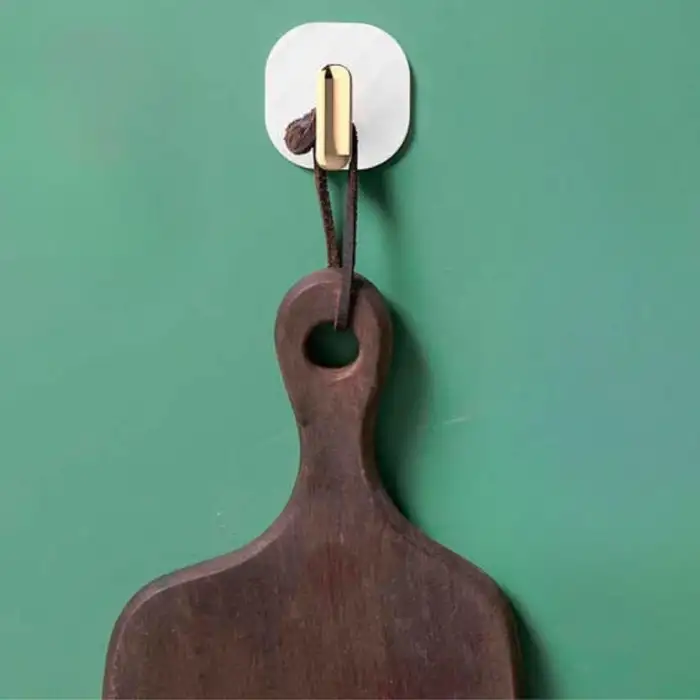 New 2li Yapışkanlı Retro Askılık Dolap Kapak Kulpu Beyaz