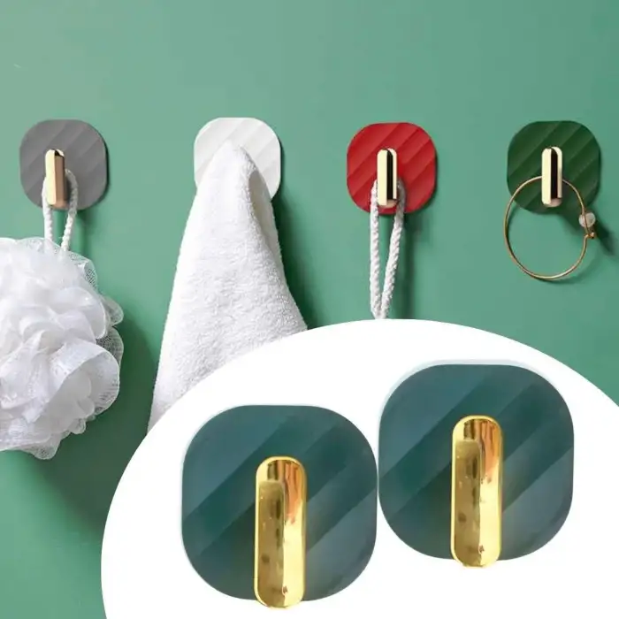 New 2li Yapışkanlı Retro Askılık Dolap Kapak Kulpu Yeşil