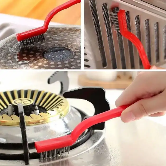 New  3 lü Detaylı Temizlik Bakır,Demir ve Sert Plastik Tel Fırça