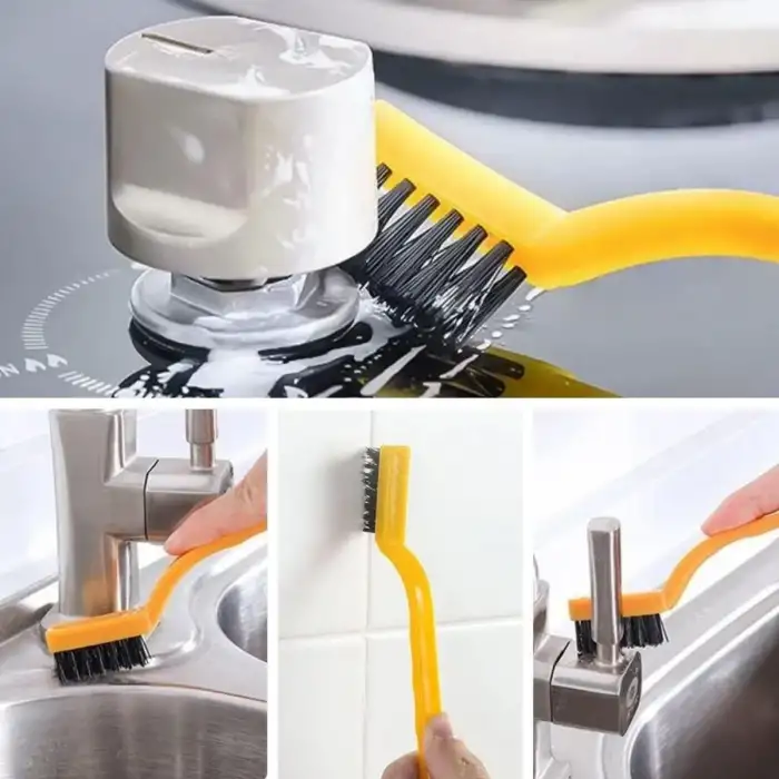 New  3 lü Detaylı Temizlik Bakır,Demir ve Sert Plastik Tel Fırça