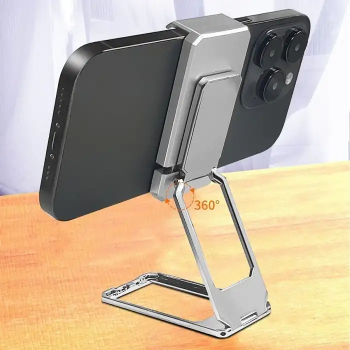 New  360 derece Dönen Tüm Telefon Tipleri İle Uyumlu Metal Telefon Standı Braket