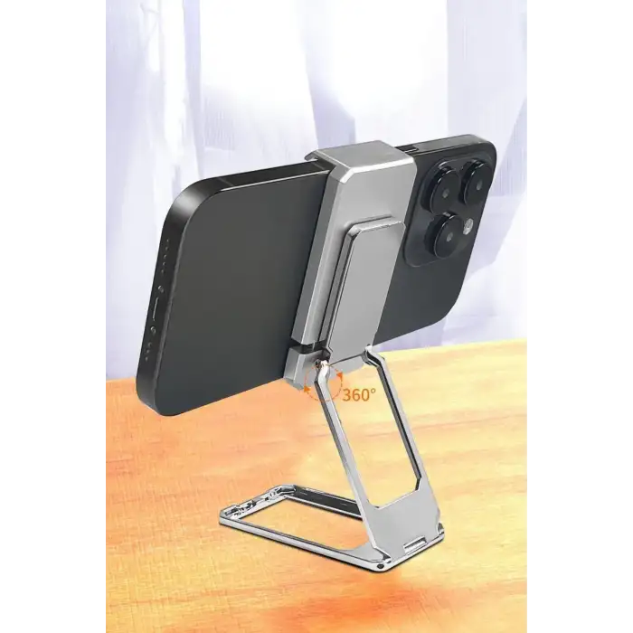 New  360 derece Dönen Tüm Telefon Tipleri İle Uyumlu Metal Telefon Standı Braket