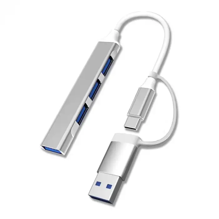 New 4 Portlu Bağlantı İstasyonu Ultra İnce USB Bölücü TYPE-C tipi Çoklu Arayüz Adaptörü Multi Usb Çoklayıcı