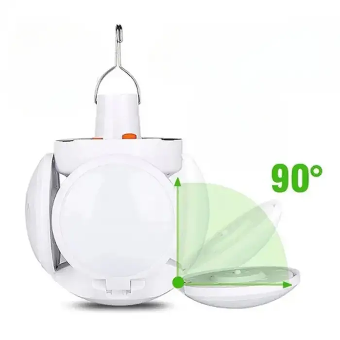 New 5 Ledli 3 Farklı Işık Modlu Açılıp Kapanabilir Led Kanatlı Güneş Enerjili Solar Aydınlatma Asılabilir Kamp Feneri