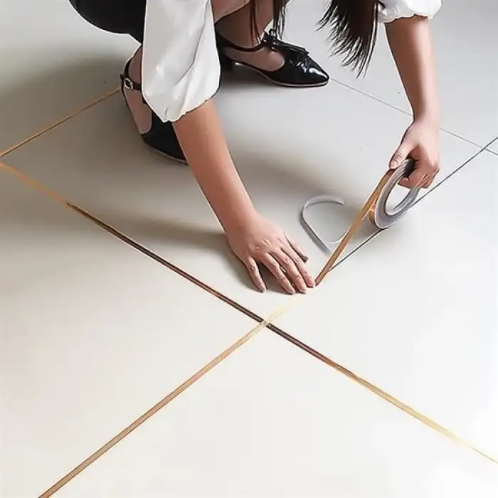 New 50 Metre Fayans Arası Şerit Dekoratif Yapışkan Renkli Dekor Su Geçirmez Sızdırmaz Altın Bant