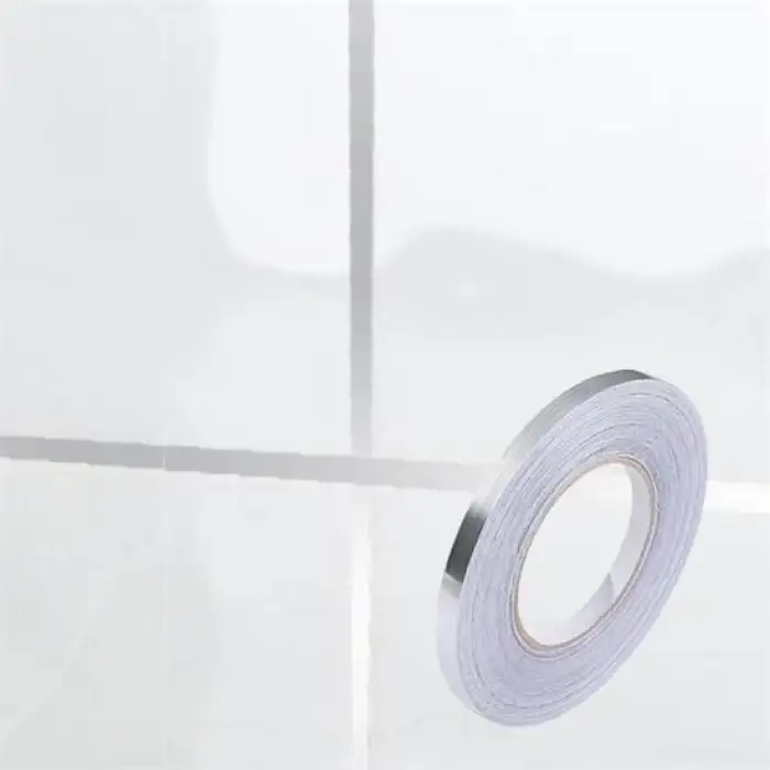 New 50 Metre Fayans Arası Şerit Dekoratif Yapışkan Renkli Dekor Su Geçirmez Sızdırmaz Gümüş Bant