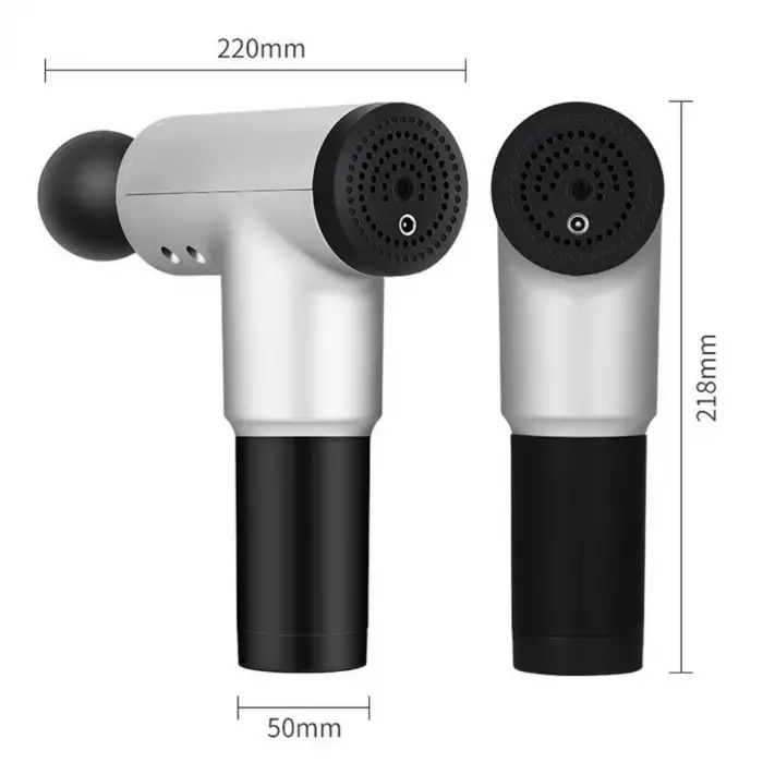 New 6 Farklı Seviyeli Titreşimli 4 Farklı Başlıklı Büyük Boy Masaj Tabancası