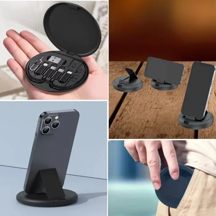 New 60w Destekli Kablo Kutusu Seyahat Kablo Seti 5i 1 arada USB Type-C Şarj Kablosu Seti