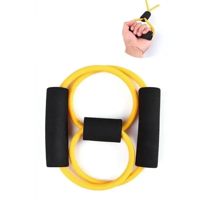 New 8 Şeklinde Direnç Bandı Yoga Plates Ve Vücut Geliştirme Egzersiz Bandı