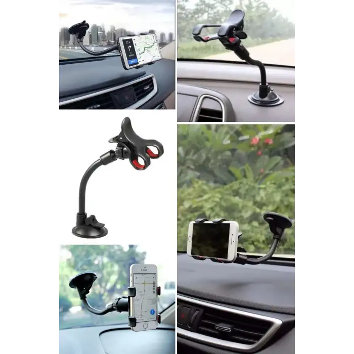 New Akrobat Cama Sabitlenen Güçlü Vakumlu 360 Derece Dönen Tüm Modellere Uyan Oto Telefon Tutucu