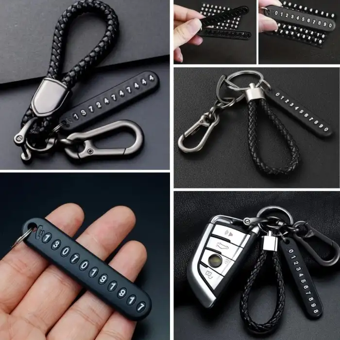 New Anahtarlığa TakılabilenTelefon Numarası Etiketli Numaratörlü Anahtarlık