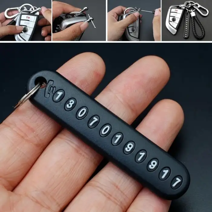 New Anahtarlığa TakılabilenTelefon Numarası Etiketli Numaratörlü Anahtarlık