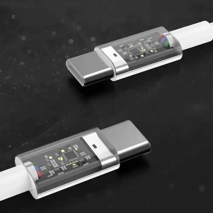 New Apple 15/15 Pro Type-C to Type-C Hasır Örgü Hızlı Şarj Kablosu (1m)