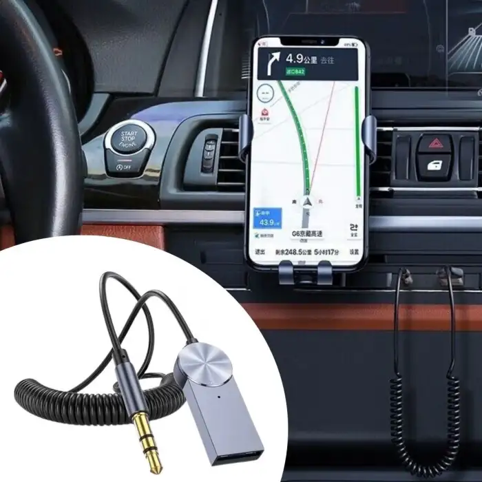New Araba için Bluetooth Aux Alıcısı Wireless Araç Kiti