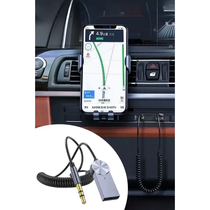 New Araba için Bluetooth Aux Alıcısı Wireless Araç Kiti