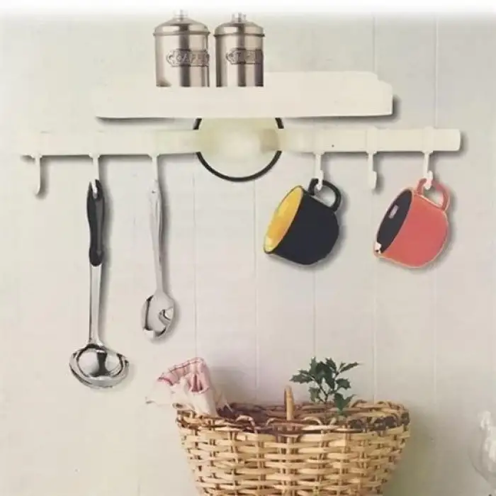 New Askılı Raf Çok Fonksiyonlu Mutfak Banyo Tuvalet Tutacak ve Raf
