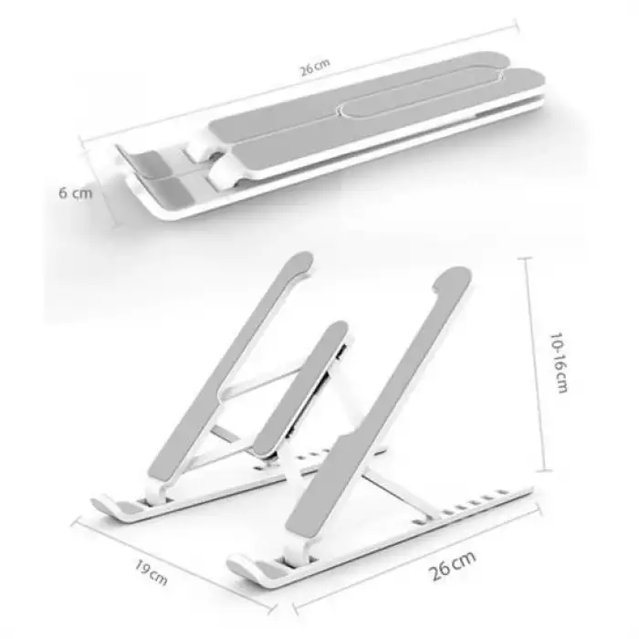 New Ayarlanabilir Plastik Dizüstü Destek Tabanı Katlanabilir Taşınabilir Laptop Sehpası Yükselti