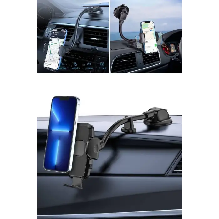 New Ayarlanabilir Vakum Kilitli Cam Ve Torpidoya Takılabilen Telefon Tutucu