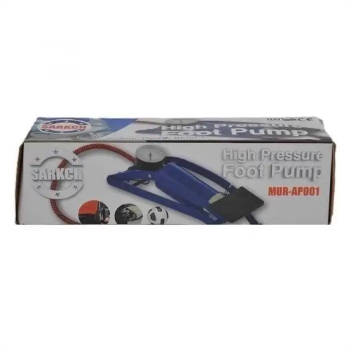 New Basınç Göstergeli Ayak Pompası Araba Bisiklet Motor Lastik Pompası