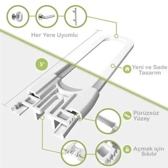 New Bebek Çocuk Çekmece ve Dolap Koruma Raylı Güvenlik Sistemi Emniyet Kilidi