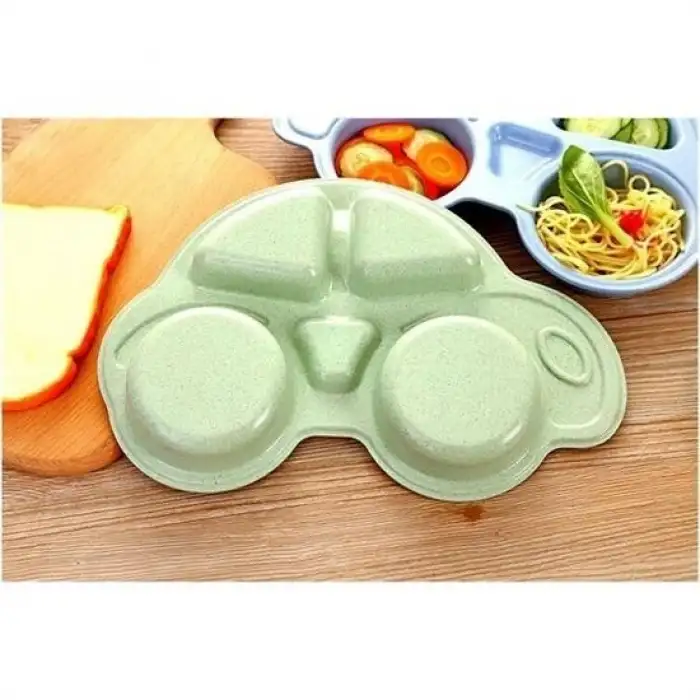 New Bebekler İçin Araba Şeklinde Sevimli Mama Tabağı Çocuk Tabldot