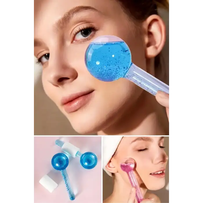 New Buz Küre Yüz ve Göz Soğuk Masaj ve Terapi Topu Leke Önleyici Cilt Bakımı Göz Altı Terapi Topları