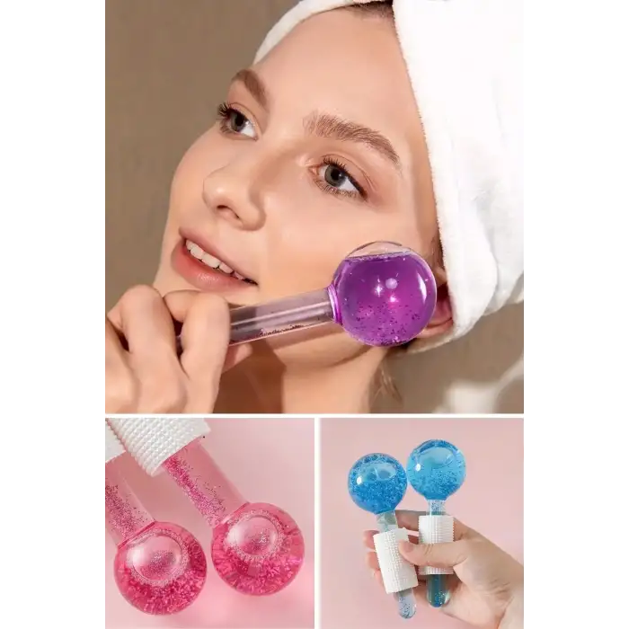 New Buz Küre Yüz ve Göz Soğuk Masaj ve Terapi Topu Leke Önleyici Cilt Bakımı Göz Altı Terapi Topları