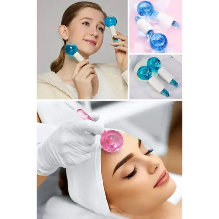 New Buz Küre Yüz ve Göz Soğuk Masaj ve Terapi Topu Leke Önleyici Cilt Bakımı Göz Altı Terapi Topları