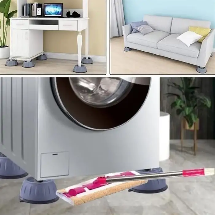 New Çamaşır Makinesi Sarsıntı Titreşim Ses Önleyici Kaydırmaz Ayak 4lü Set