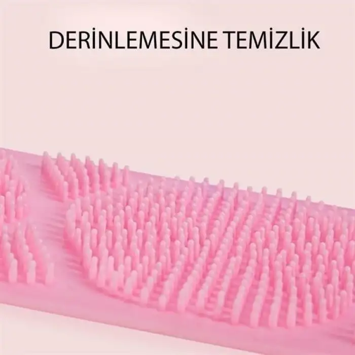 New Çift Taraflı Banyo Hamam Lifi Silikon Masajlı Yumuşak Duş Lifi Uzun Ömürlü Hazır Banyo Keses