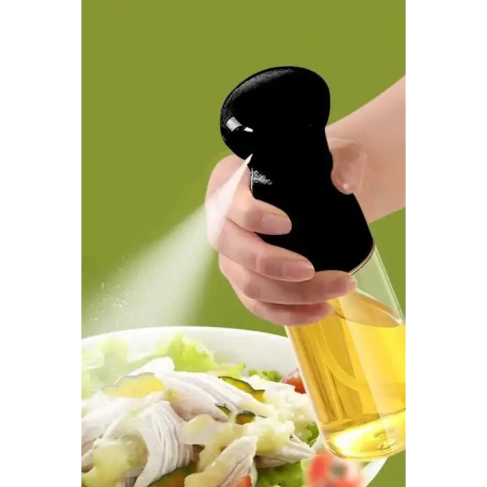 New  Çok Amaçlı Cam Şişe Püskürtmeli Dağıtıcı Yağdanlık Limonluk Sirke Sosluk Spreyi Siyah
