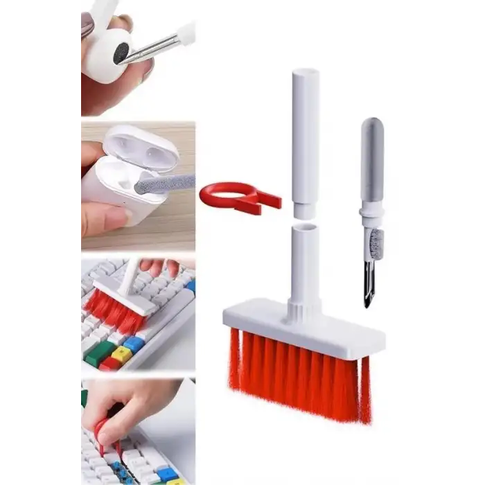 New Çok Amaçlı Kırmızı Hassas Fırça Başlıklı  Bilgisayar Laptop Temizleme Fırçası