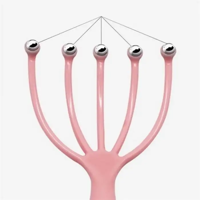 New Çok Fonksiyonlu 5 Uçlu Bilyeli Baş Boyun Bacak Kol Masaj Alet Rahatlatıcı Kafa Masaj Aparatı