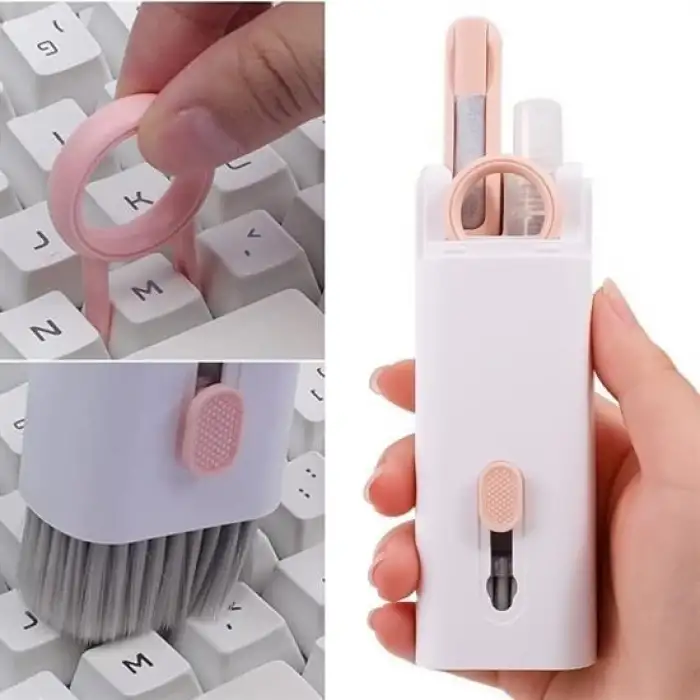 New Çok Fonksiyonlu TV Bilgisayar Ekranı Kulaklık Fırçalı Spreyli Elektronik Temizlik Seti