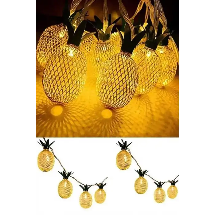 New Dekoratif Pilli Pineapple Ananas Pilli Şerit Led Işık (1 Metre)